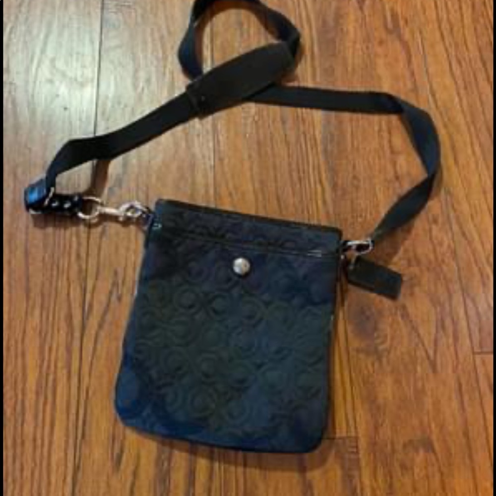 Black cloth Coach crossbody